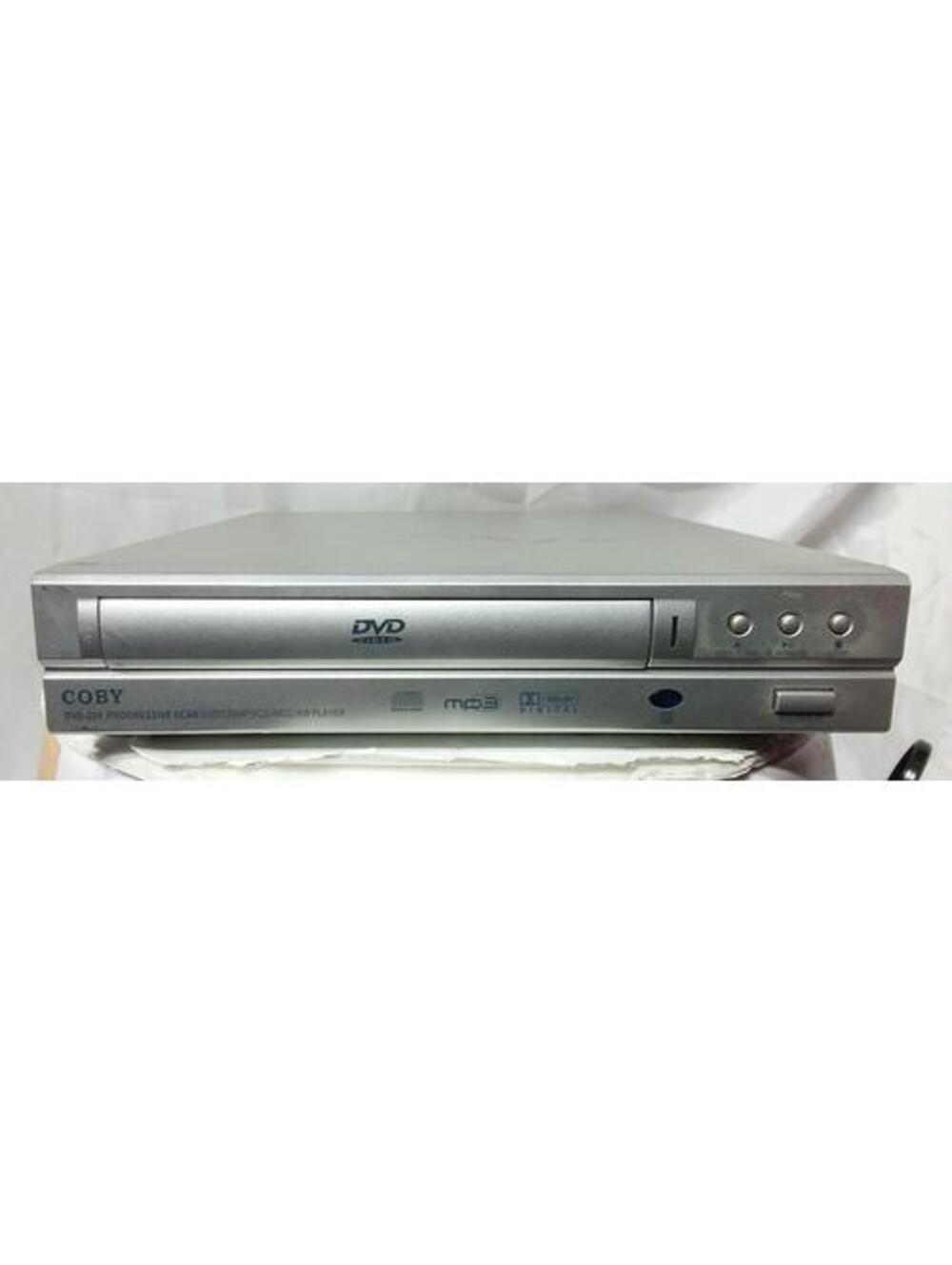 Coby DVD-224 DVD Player Progressive Scan CD MP3 CD-RW Multi-Format Silver Tested